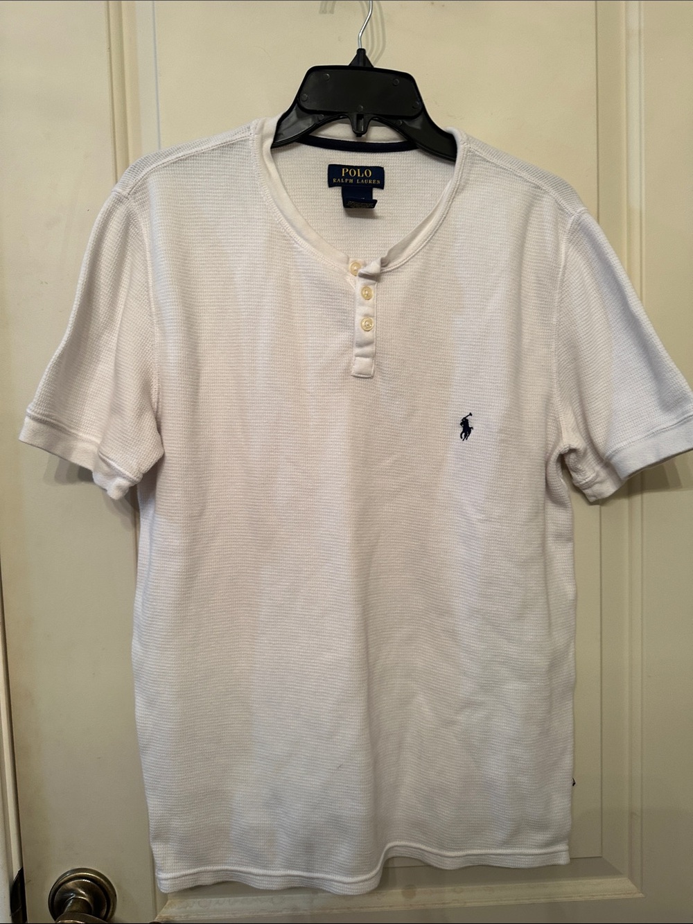 Polo by Ralph Lauren White Short-Sleeve Henley Polo Shirt